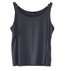 EILLEN FISHER SCOOP NECK  TENSEL   TANK TOP IN‎ GRAY  SIZE XL